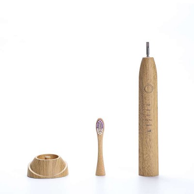 Eco-friendly Soft Electric Bamboo Toothbrush Charcoal-injected Bristle Brush Heads Biodegradable Sonic Toothbrush 3 Heads