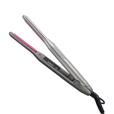 Professional Mini Hair Curler and Straightener Brush LED Display with Adjustable Temp Short hair or Men's Hair